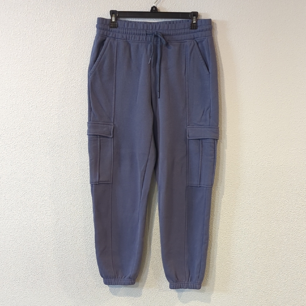 Women's Thick Blue Cargo Sweats Size Medium